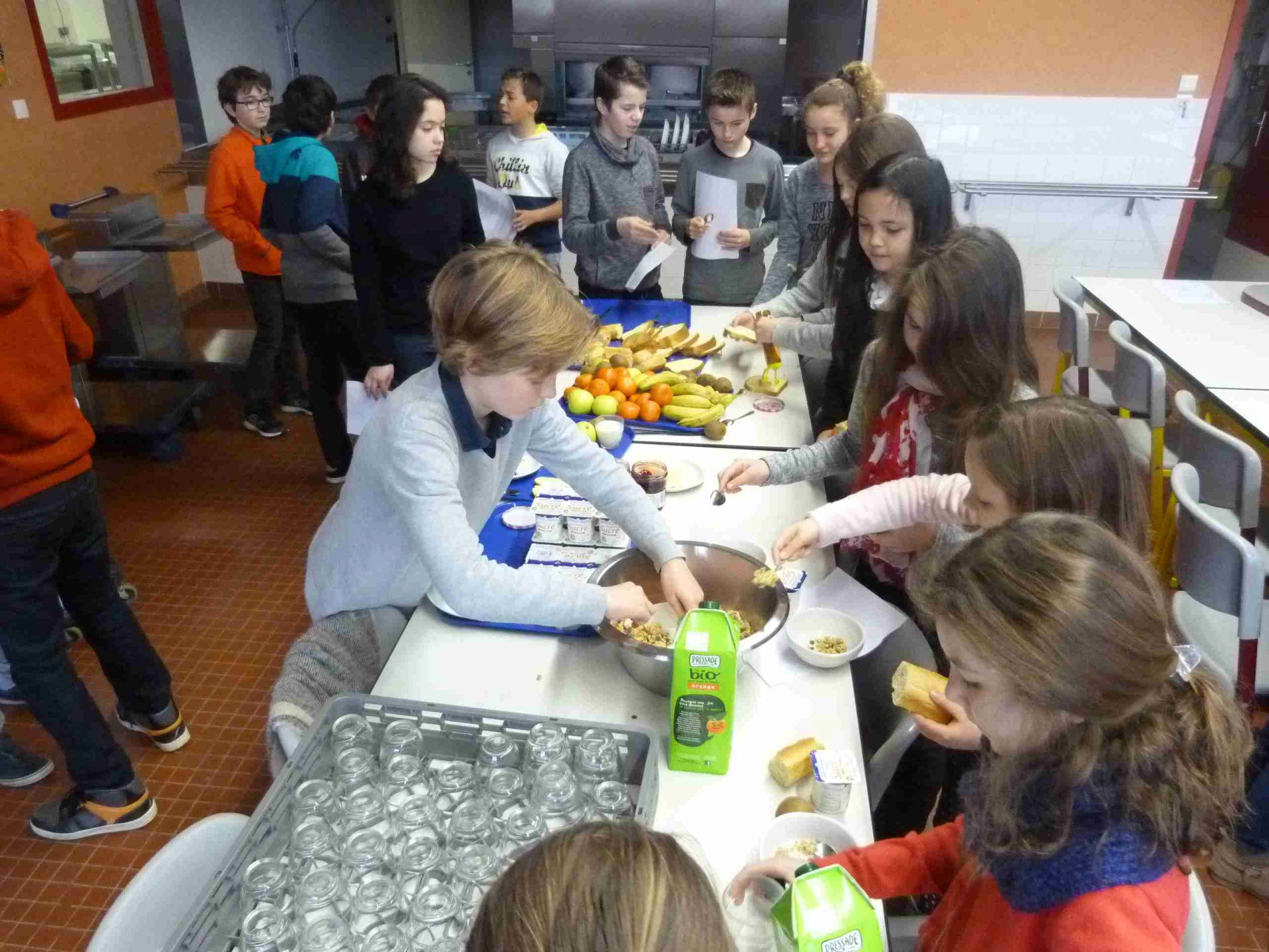 Petit déjeuner équilibré au collège pour les classes de 6e - Collège les  Gayeulles à Rennes